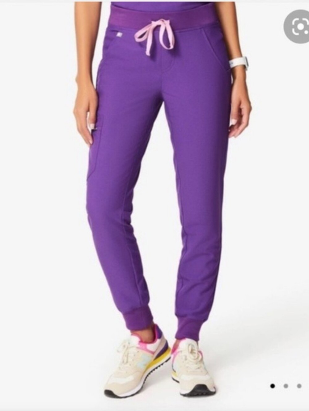 FIGS Zamora High Waisted Jogger Scrub Pants Ultraviolet Medium
